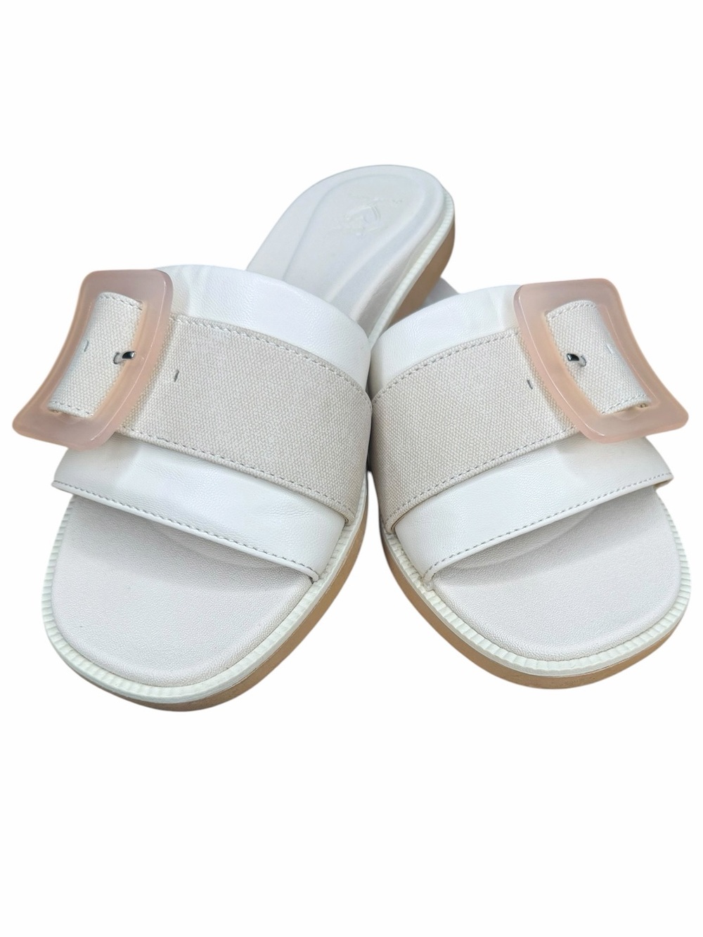 Reef Lana Buckle Slide Sandals White Natural Comfort Women’s 9